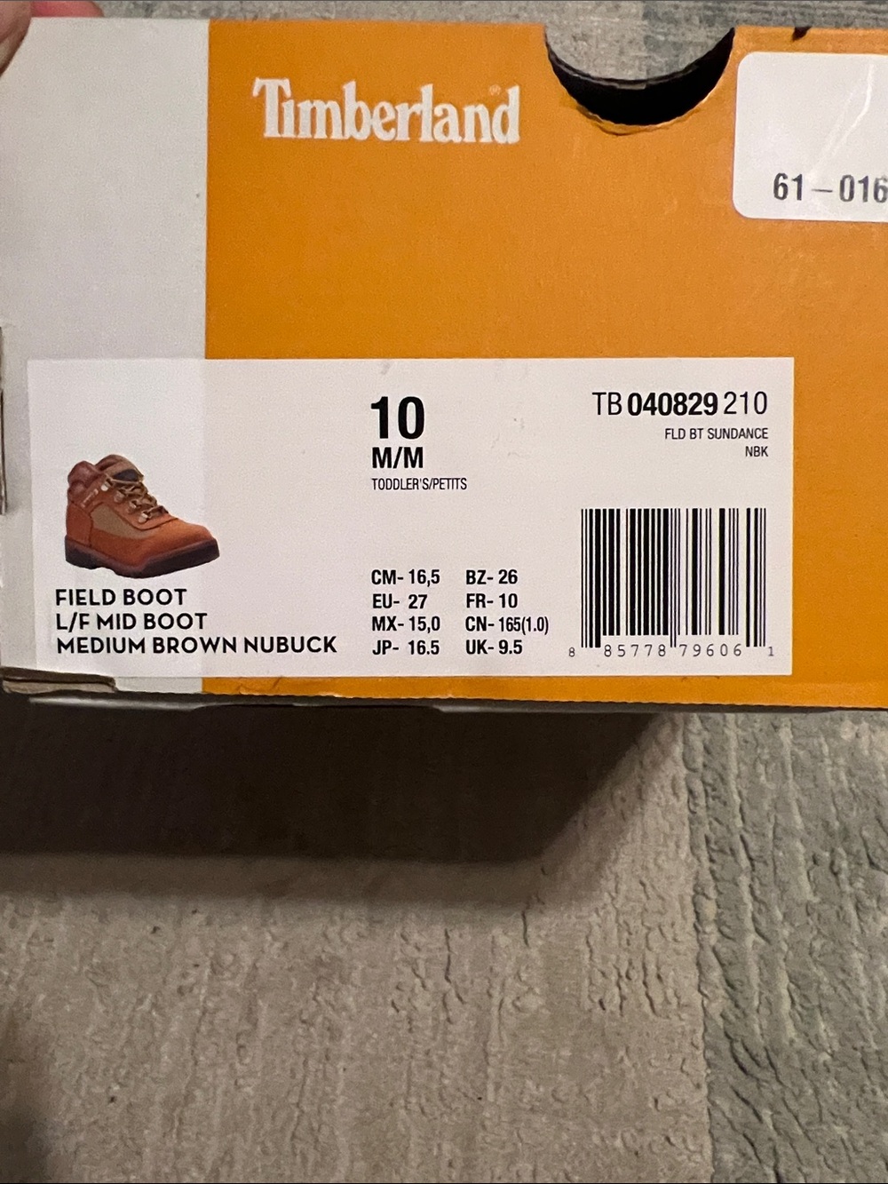 Timberland Field Boot sz 10 Toddler - Picture 8 of 8